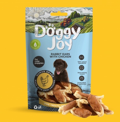 RABBIT EARS WITH CHICKEN (For puppies) 90g